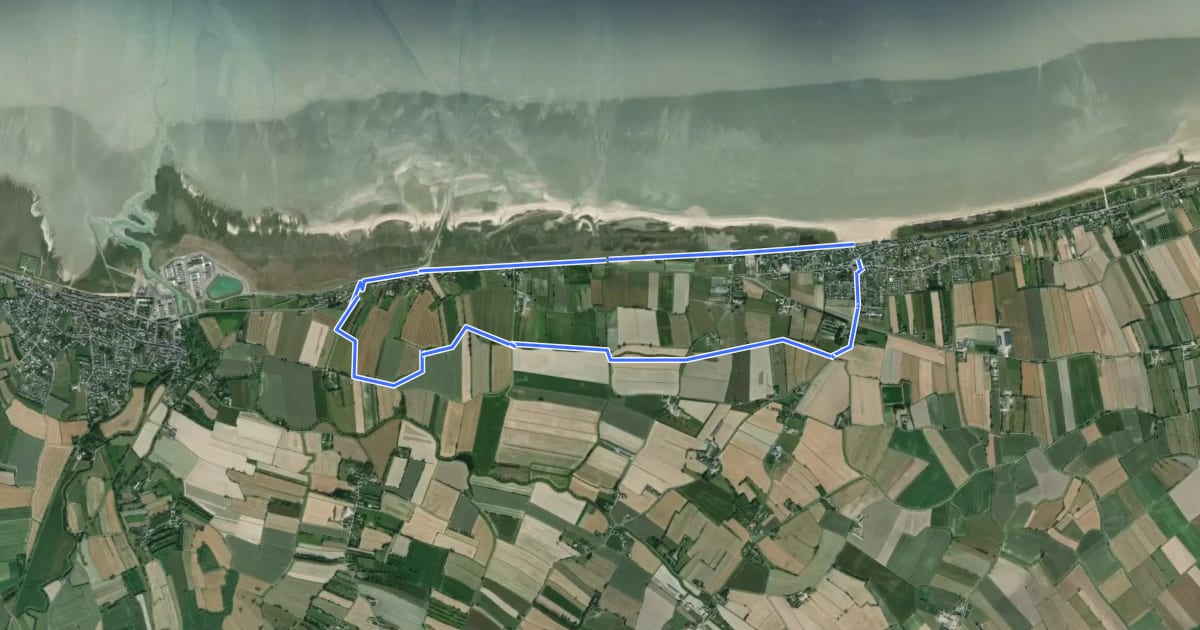 Маршрут Circuit Grèves et Marais на спутниковом снимке