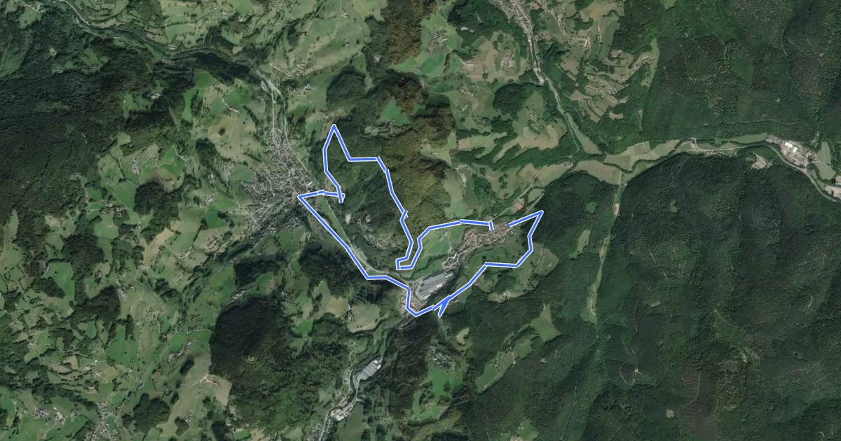Маршрут Circuit Hachimette на спутниковом снимке