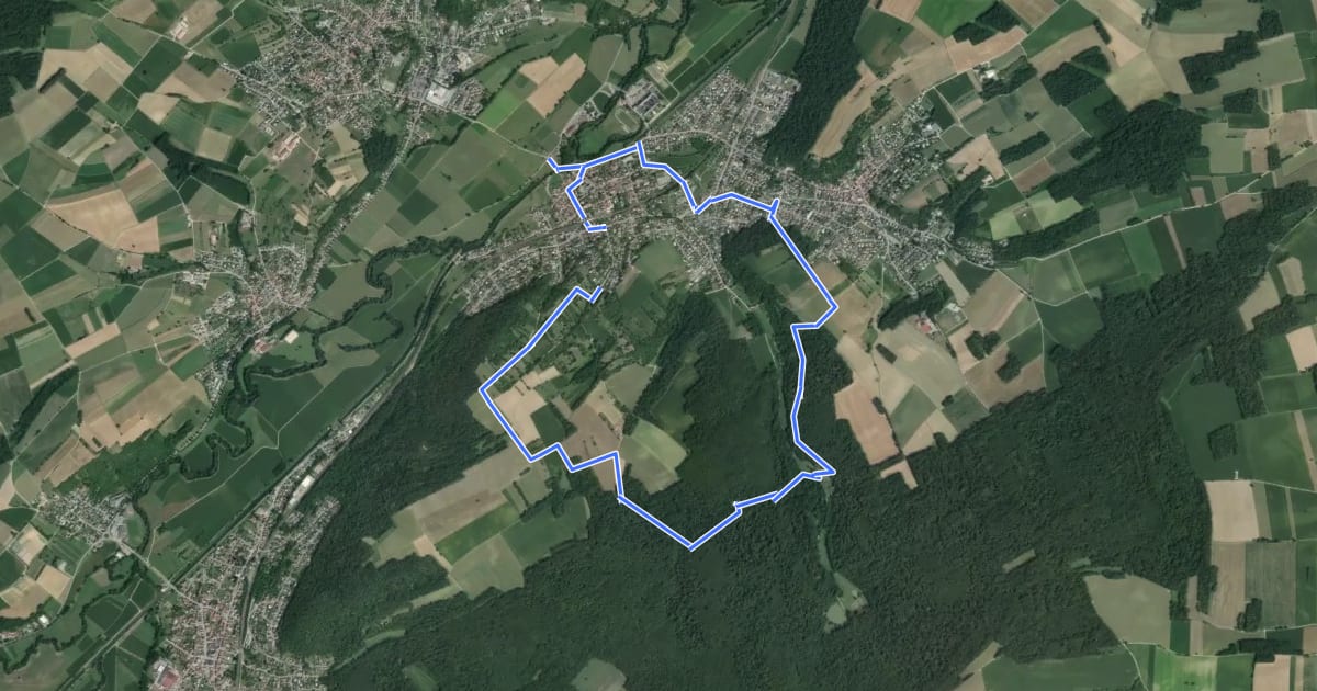 Маршрут Circuit historique de Zillisheim на спутниковом снимке