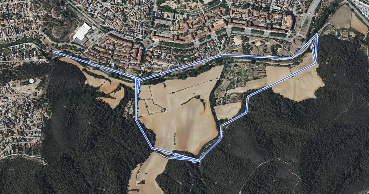 Маршрут Circuit inclusiu de Cerdanyola del Vallès на спутниковом снимке