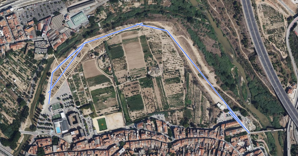 Маршрут Circuit inclusiu de Martorell на спутниковом снимке