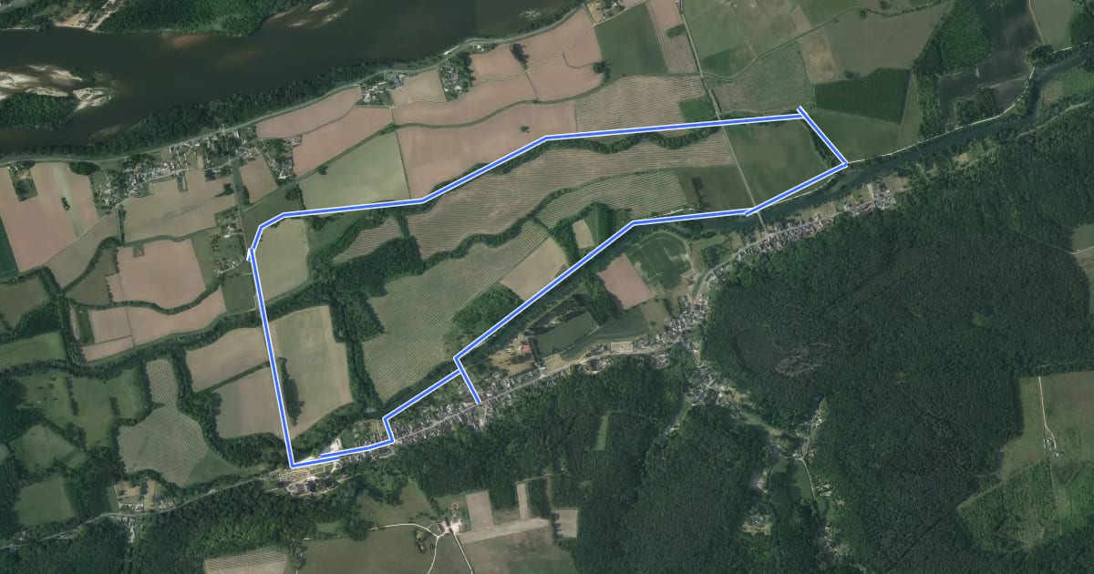 Маршрут Circuit jaune на спутниковом снимке