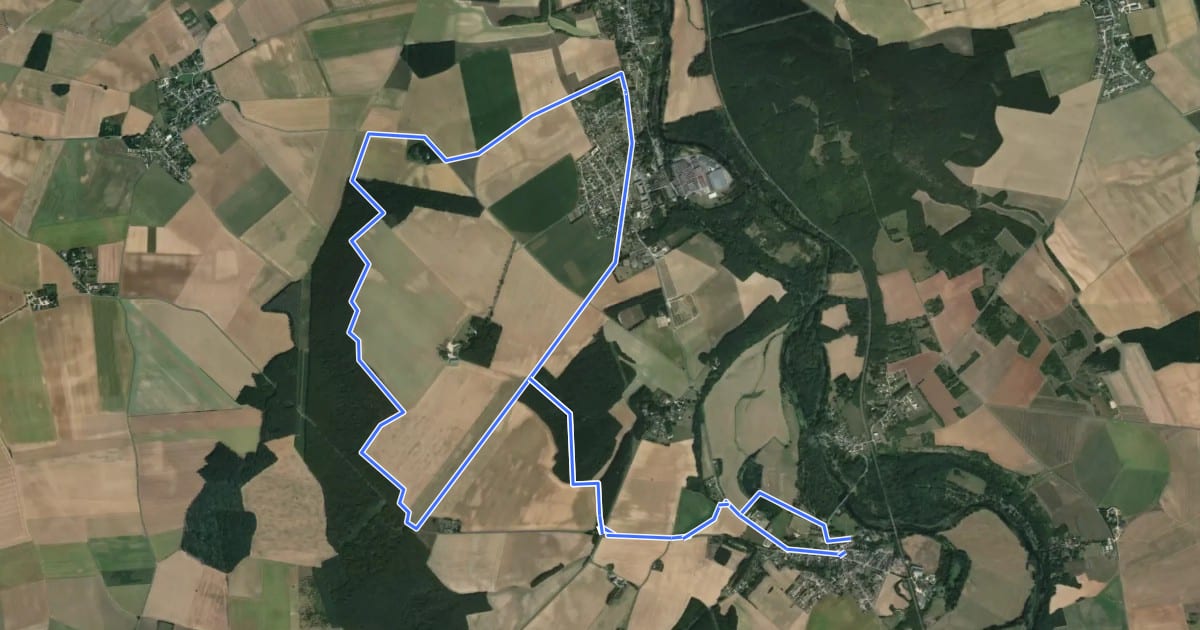 Маршрут Circuit La Bruyère на спутниковом снимке