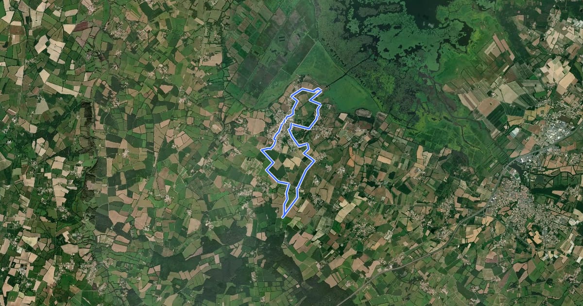 Маршрут Circuit la Robrie на спутниковом снимке