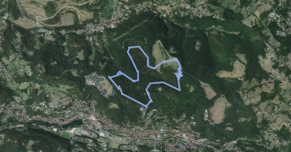 Маршрут Circuit Land Art на спутниковом снимке