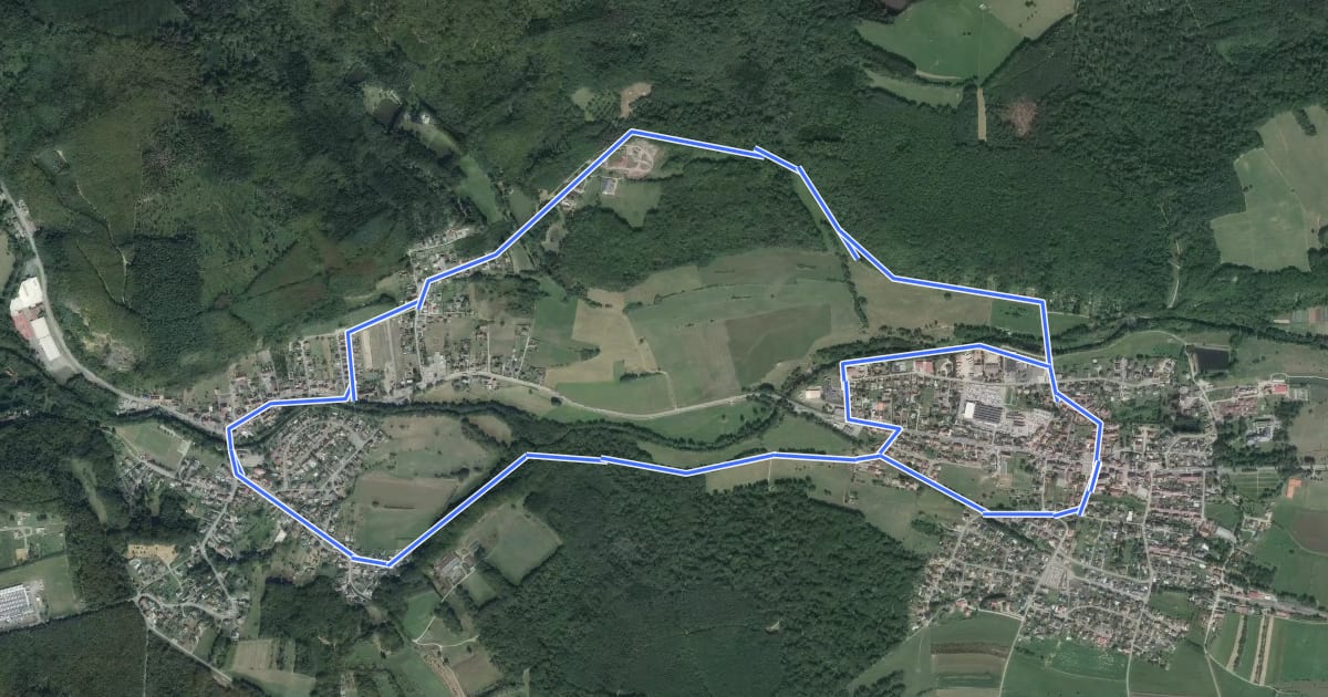 Маршрут Circuit Lauw - Sentheim на спутниковом снимке