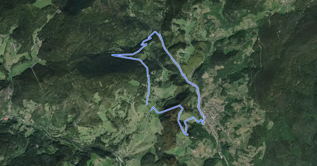 Маршрут Circuit Le Barlin на спутниковом снимке