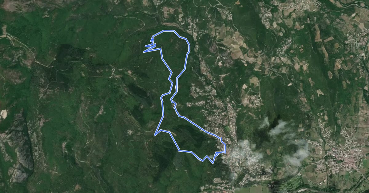 Маршрут Circuit Le Roc de Bessèdes на спутниковом снимке