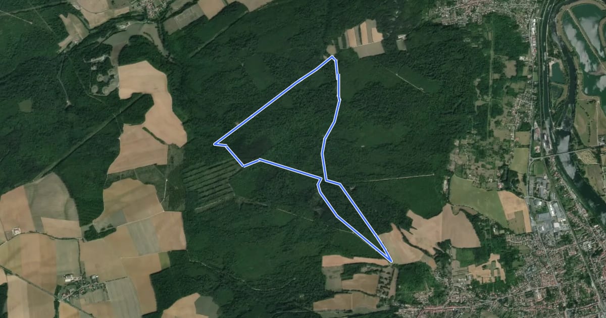 Маршрут Circuit Lebocq на спутниковом снимке