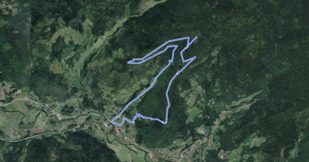 Маршрут Circuit les 3 Chalets на спутниковом снимке