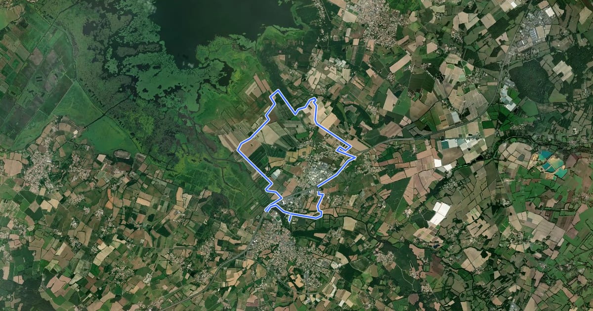Маршрут Circuit les Marais на спутниковом снимке