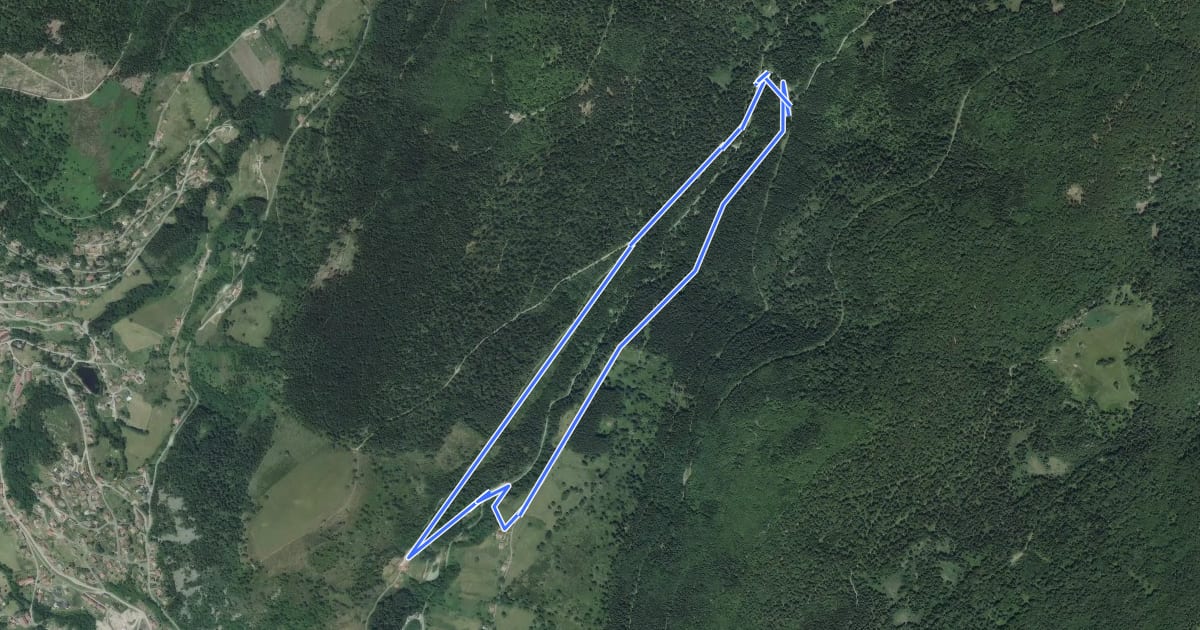 Маршрут Circuit Les Places на спутниковом снимке