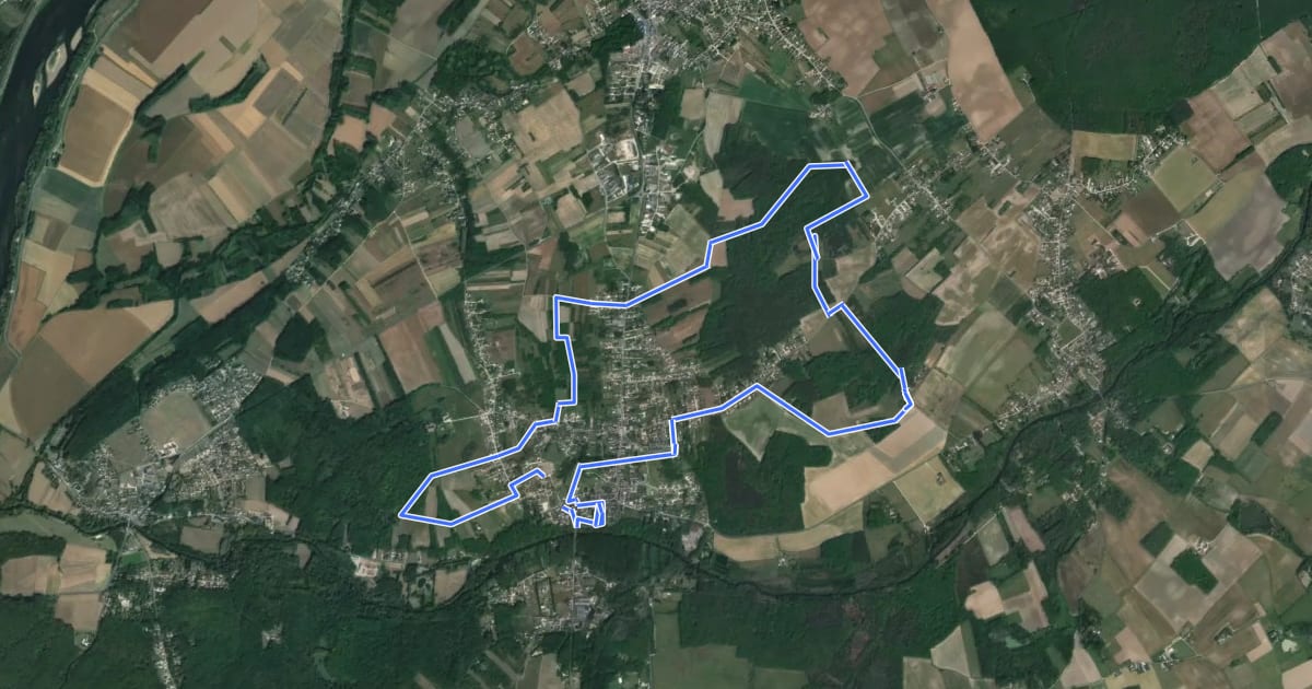 Маршрут Circuit Les Vieux Montils на спутниковом снимке