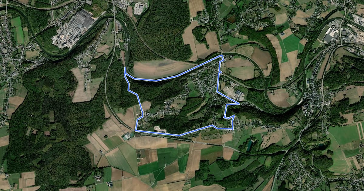 Маршрут Circuit Long de Franière на спутниковом снимке