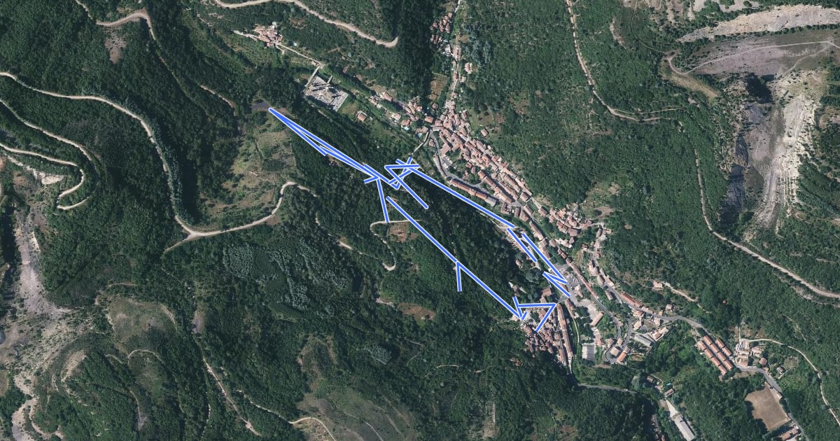 Маршрут Circuit minier bleu на спутниковом снимке