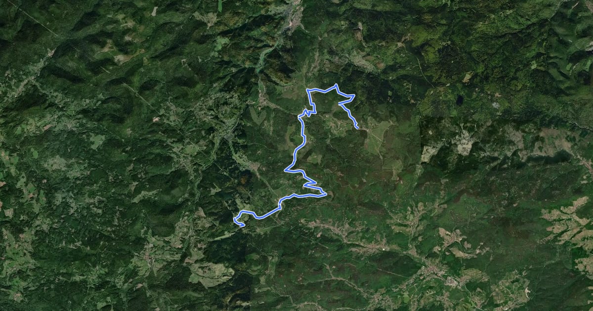 Маршрут Circuit Montagnes, Vignes et Châteaux - section 3 на спутниковом снимке