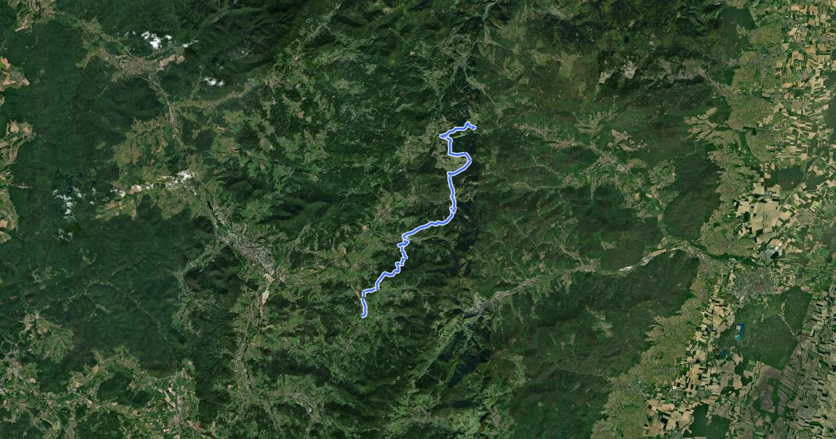 Маршрут Circuit Montagnes, Vignes et Châteaux - section 4 на спутниковом снимке