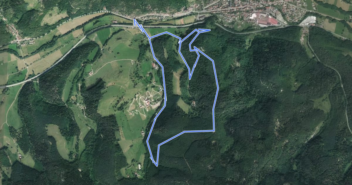 Маршрут Circuit Notre-Dame-des-Mineurs на спутниковом снимке