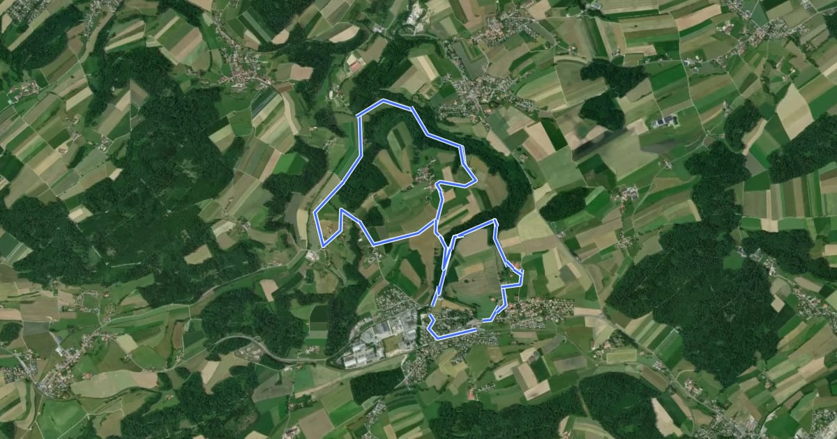 Маршрут Circuit pédestre 3 de Grolley на спутниковом снимке