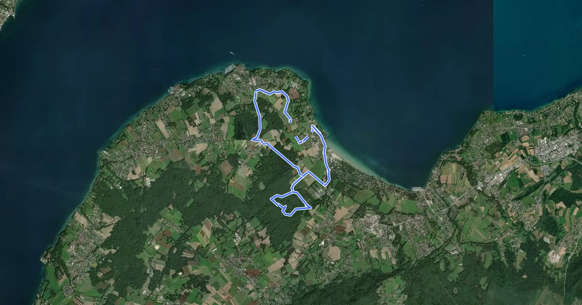 Маршрут Circuit rivage на спутниковом снимке