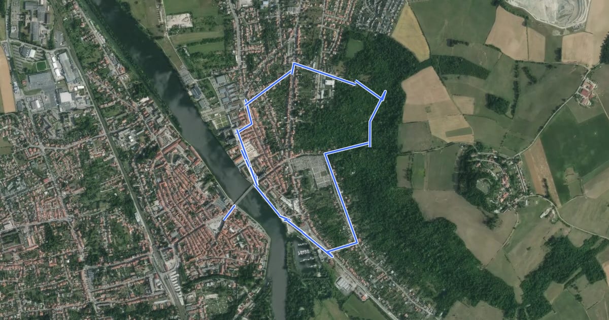 Маршрут Circuit Saint Martin на спутниковом снимке