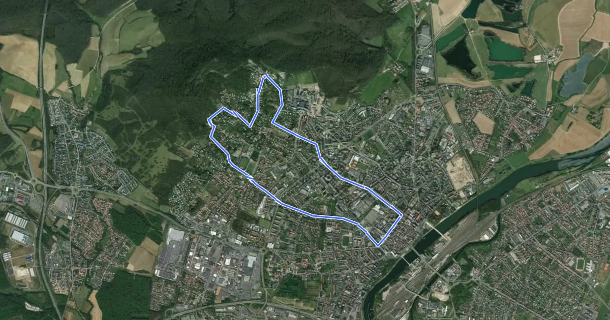 Маршрут Circuit Saint Urbain на спутниковом снимке