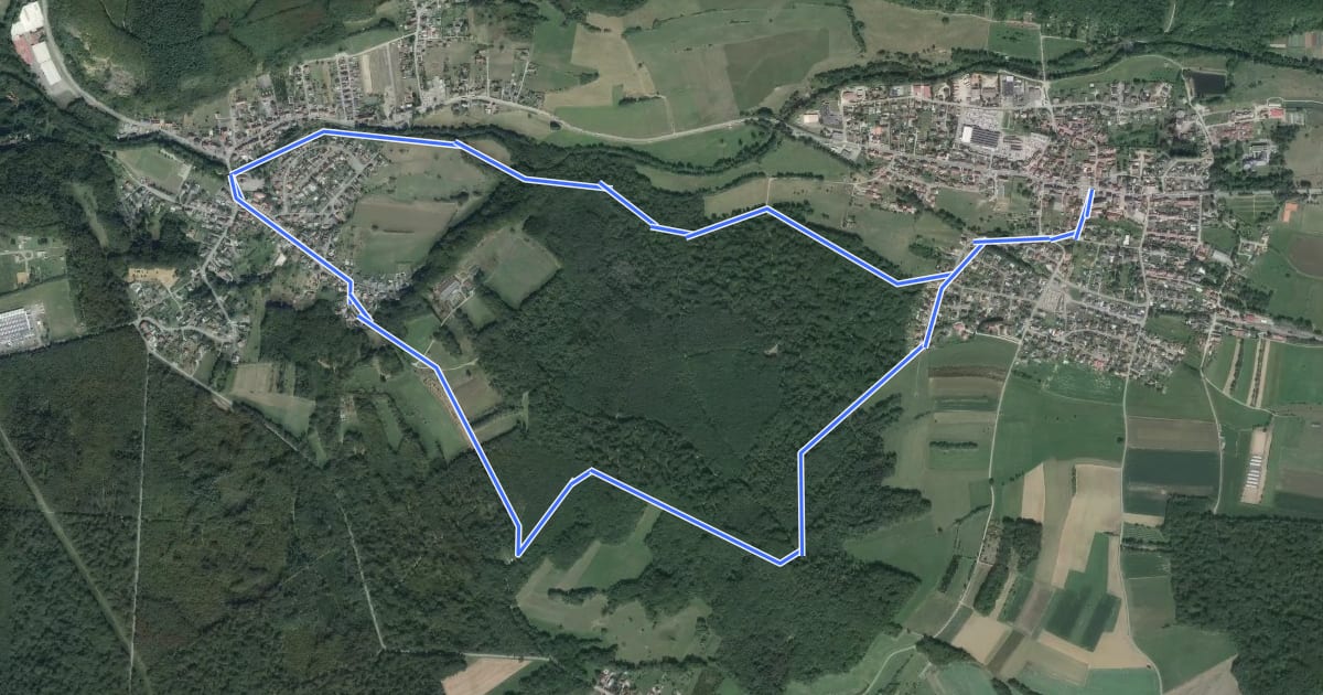 Маршрут Circuit Sentheim - Lauw на спутниковом снимке