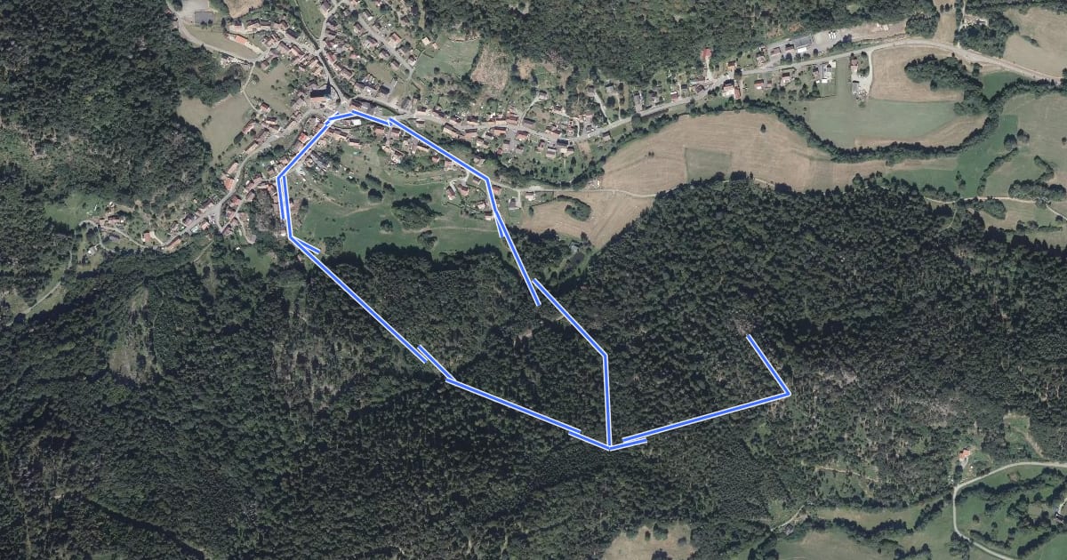 Маршрут Circuit Sewen - Hunfels на спутниковом снимке
