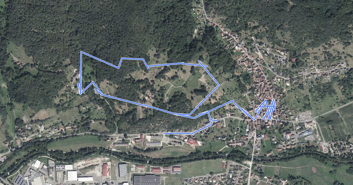 Маршрут Circuit sur les Traces d'Albert Schweitzer на спутниковом снимке