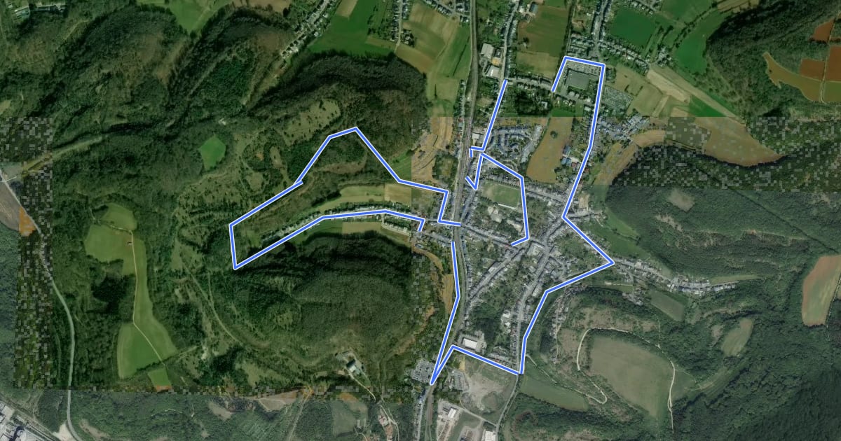 Маршрут Circuit Tétange на спутниковом снимке