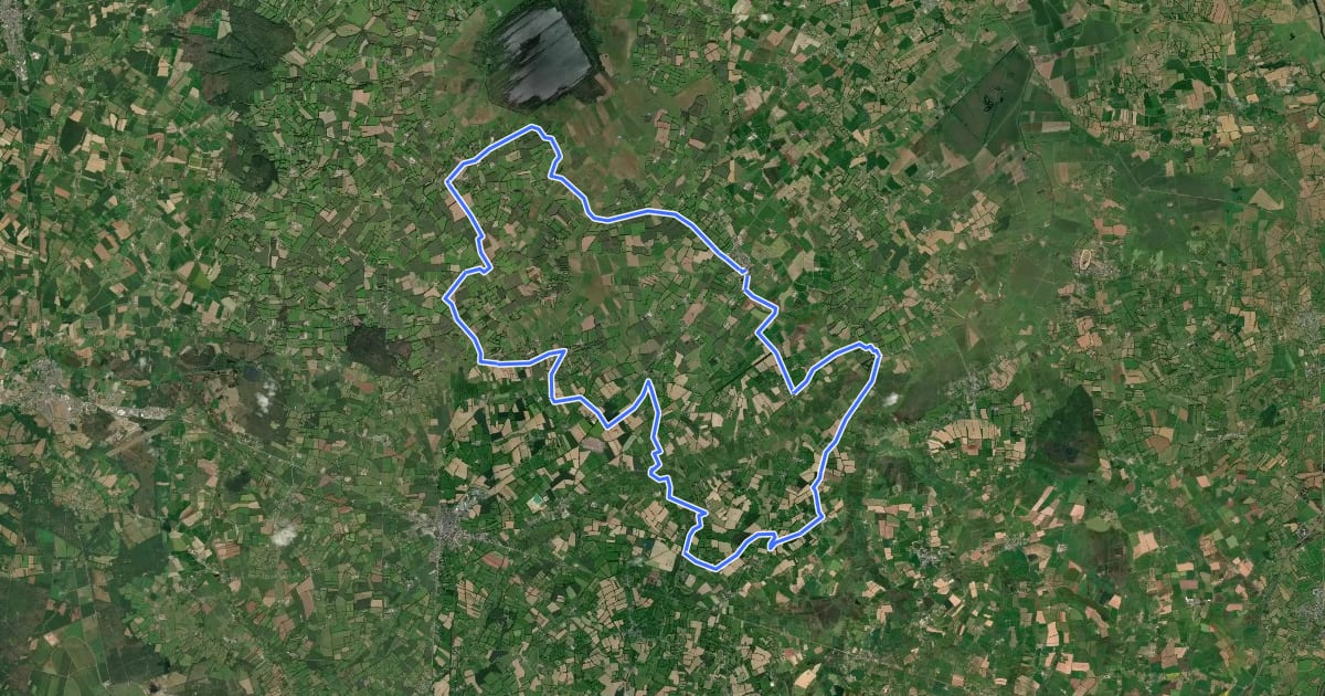 Маршрут Circuit vélo des Marais на спутниковом снимке