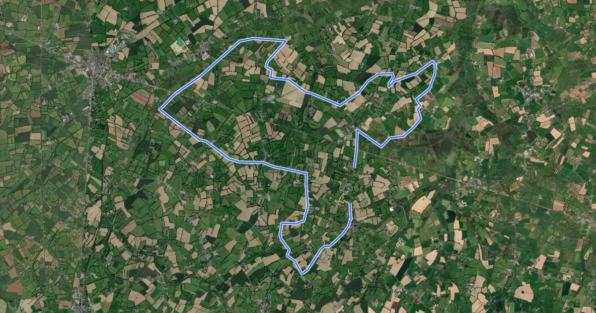 Маршрут Circuit vélo des traditions на спутниковом снимке