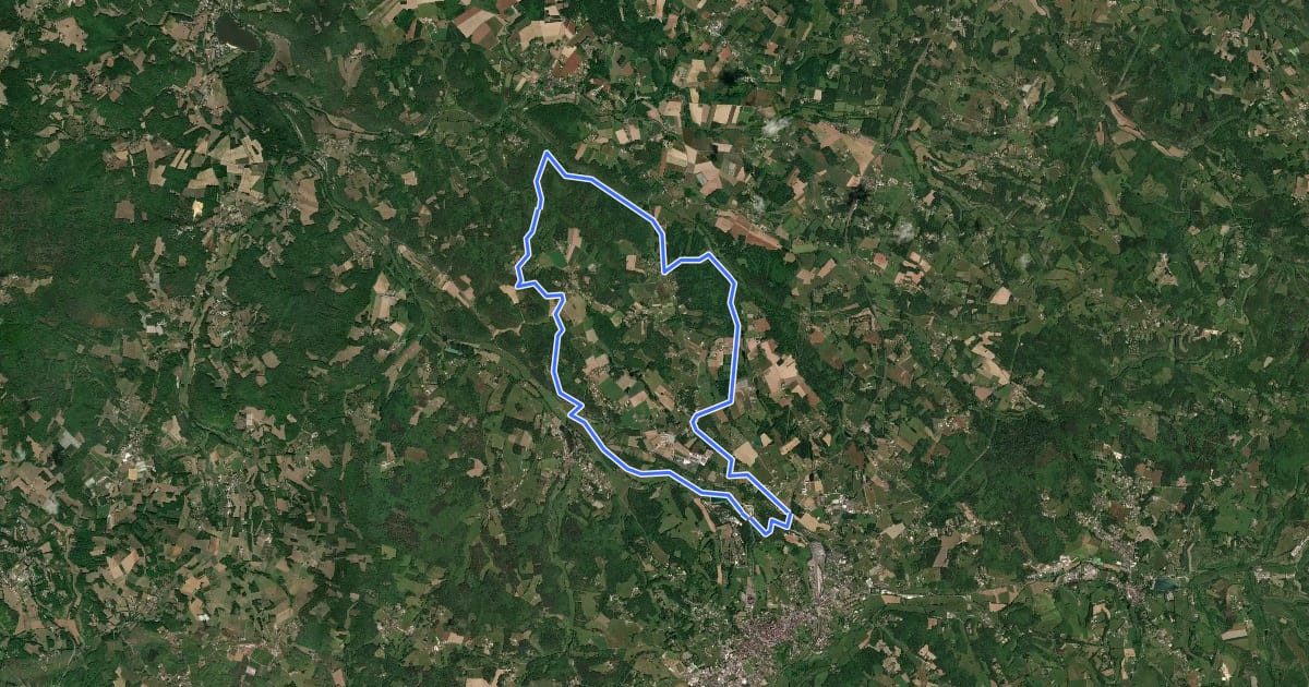 Маршрут Circuit VTT 1 La Melve на спутниковом снимке