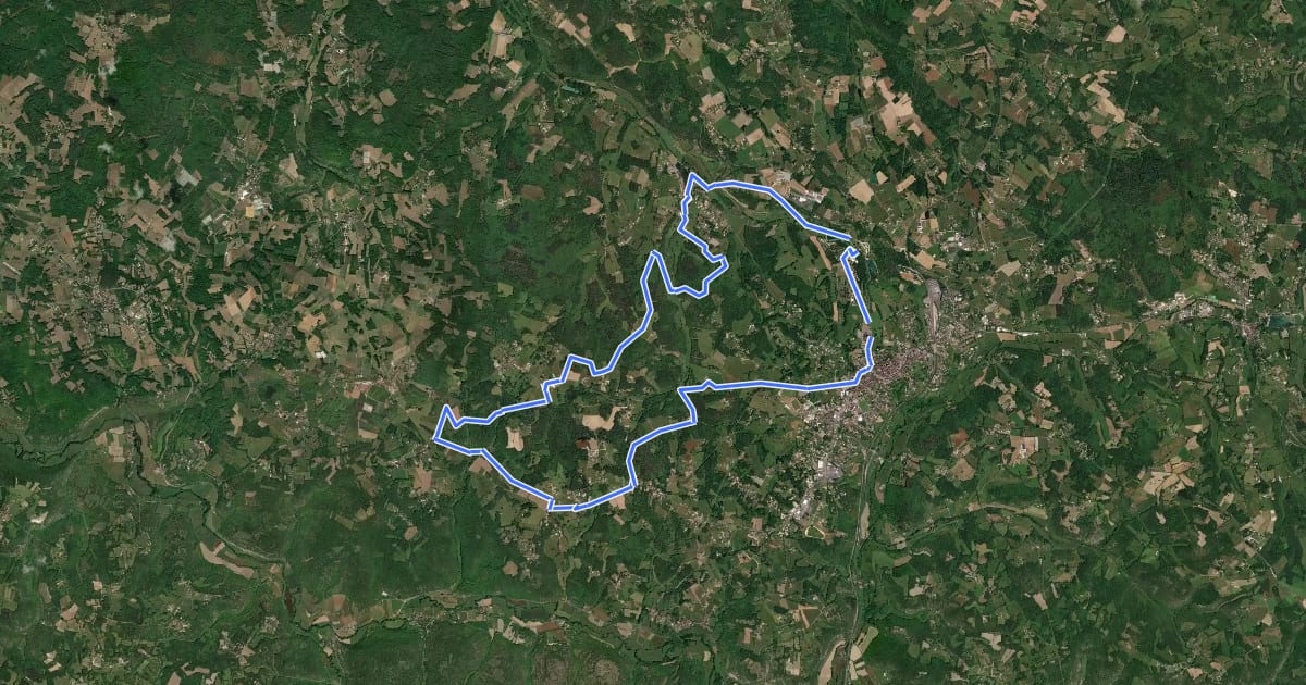 Маршрут Circuit VTT 2 La Marseillande на спутниковом снимке