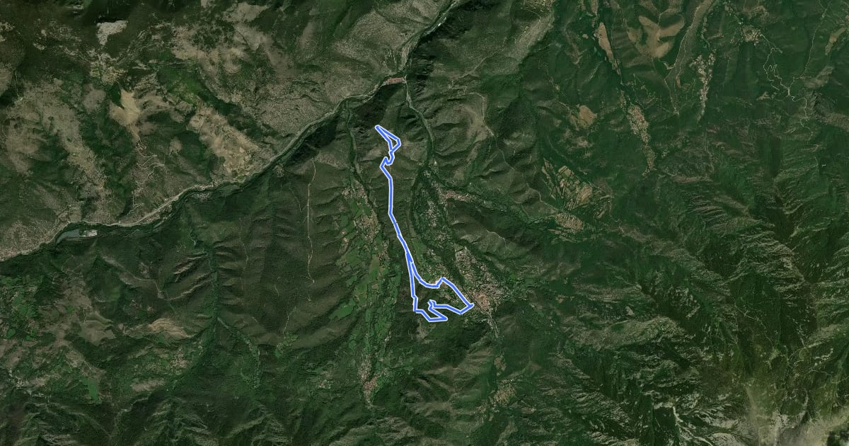Маршрут CIRCUIT VTT CANIGOU LA CITERNA DE VAUBAN на спутниковом снимке