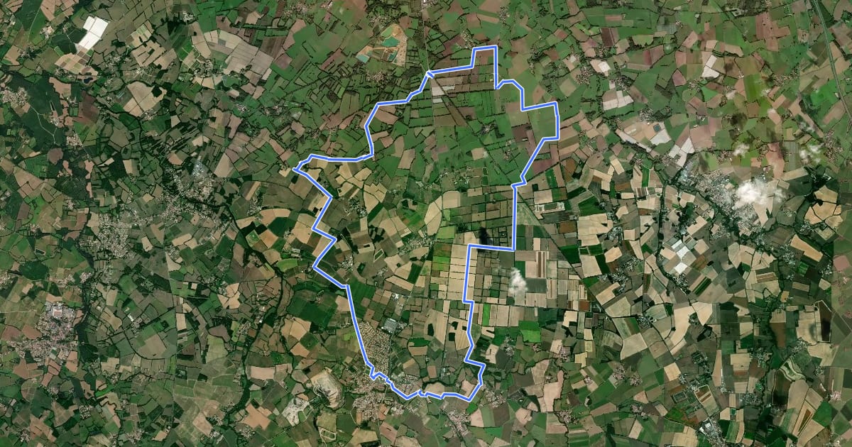 Маршрут Circuit VTT de Saint Philbert de Bouaine на спутниковом снимке