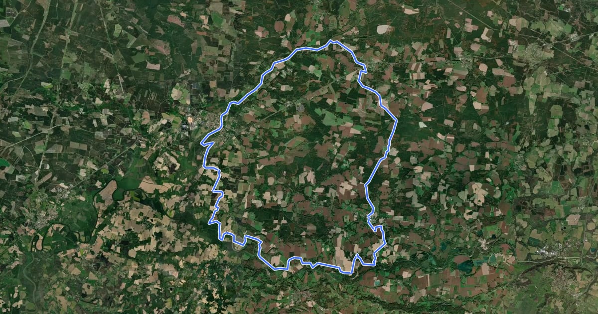 Маршрут Circuit VTT des chemins de halage de l'Adour et de la Midouze на спутниковом снимке