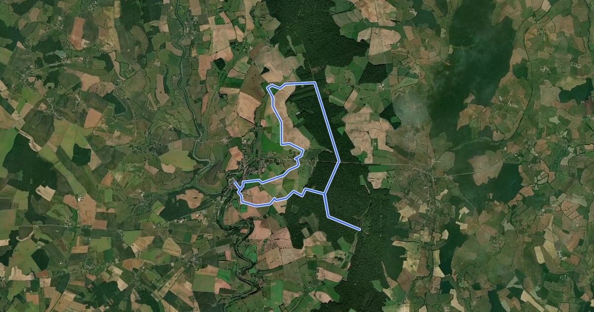 Маршрут Circuit VTT du Bazois : entre bocage et Bois de Dély на спутниковом снимке