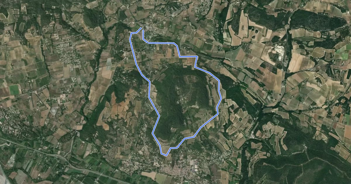Маршрут Circuit VTT : Le Tour des Gardis на спутниковом снимке