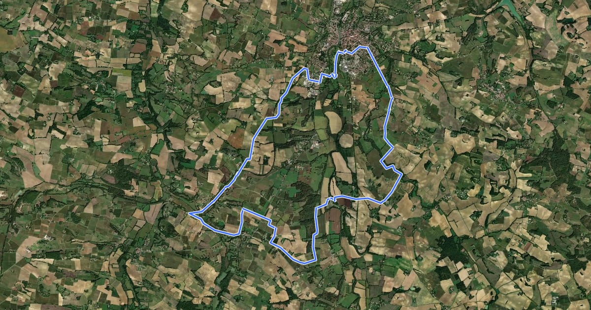 Маршрут Circuit VTT n°2 на спутниковом снимке