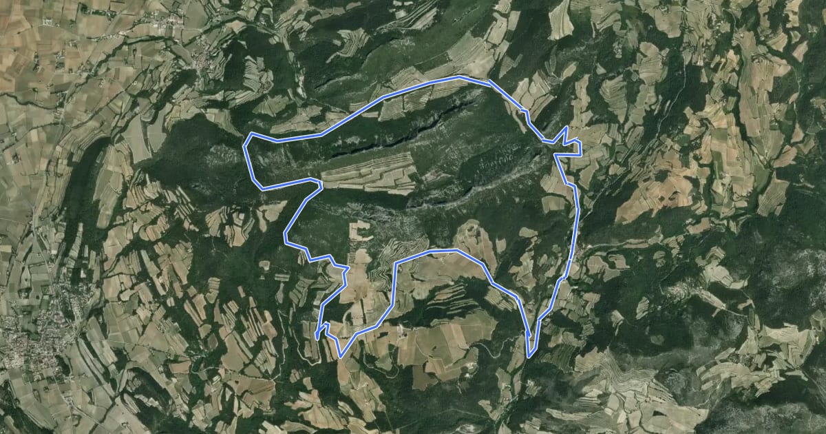 Маршрут Circuit VTT : Tour des Dentelles на спутниковом снимке