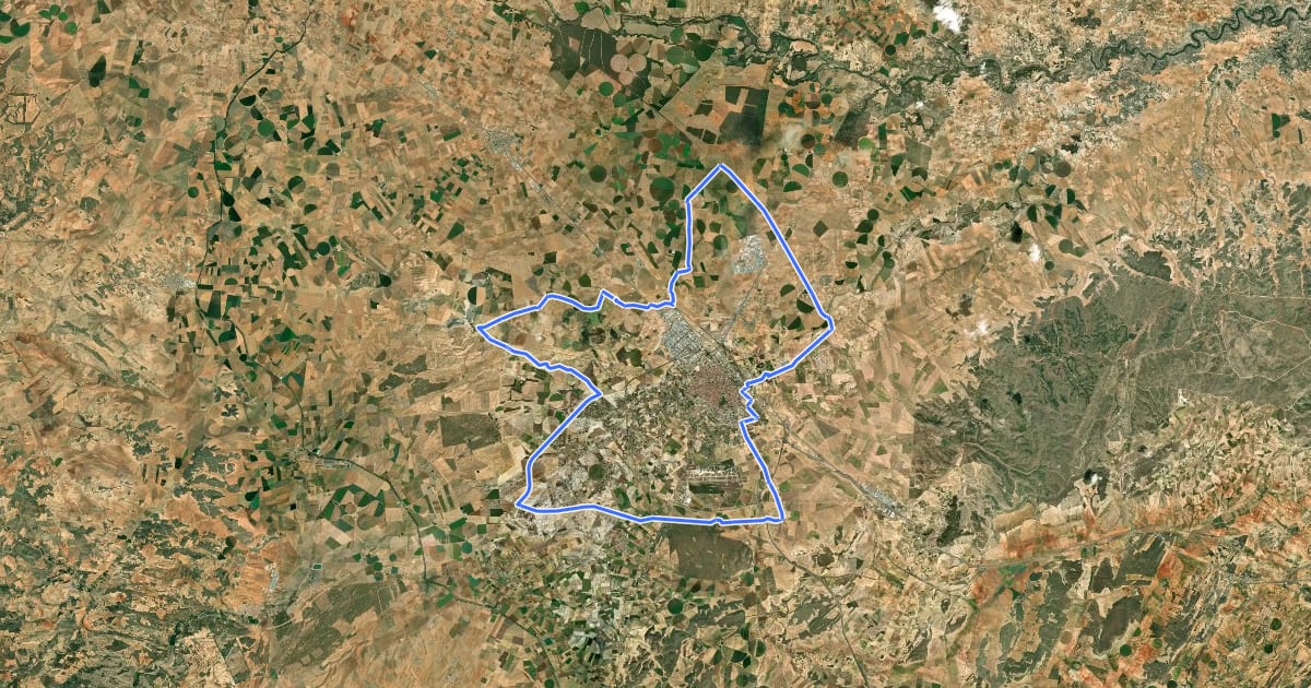 Маршрут Circuito Ciclopecuario на спутниковом снимке