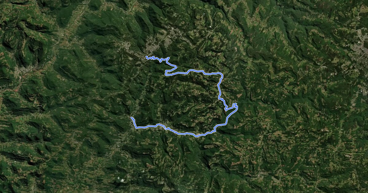 Маршрут Circuito de Cicloturismo da Rota Romântica - Trecho 1 de Nova Petrópolis a Picada Café на спутниковом снимке