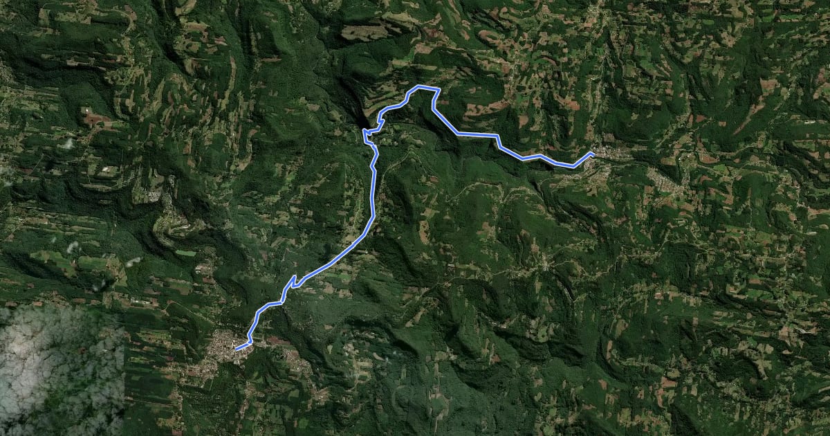 Маршрут Circuito de Cicloturismo da Rota Romântica - Trecho 10 de Morro Reuter a Santa Maria do Herval на спутниковом снимке