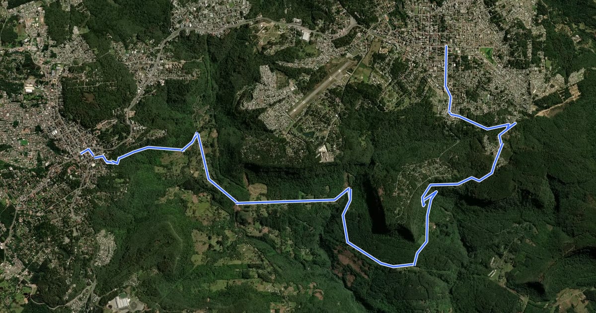 Маршрут Circuito de Cicloturismo da Rota Romântica - Trecho 12 de Gramado a Canela на спутниковом снимке
