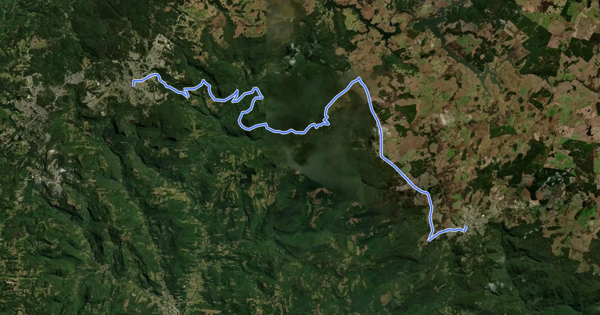 Маршрут Circuito de Cicloturismo da Rota Romântica - Trecho 13 de Canela a São Francisco de Paula на спутниковом снимке