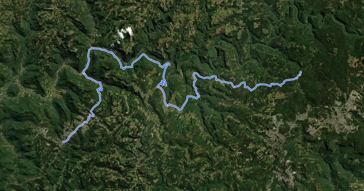 Маршрут Circuito de Cicloturismo da Rota Romântica - Trecho 15 de Canela a Nova Petrópolis на спутниковом снимке