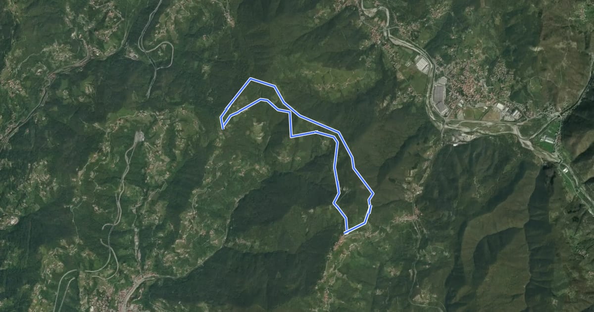 Маршрут Circuito dei Fontanini - Nordic Walking Croce di Vie на спутниковом снимке