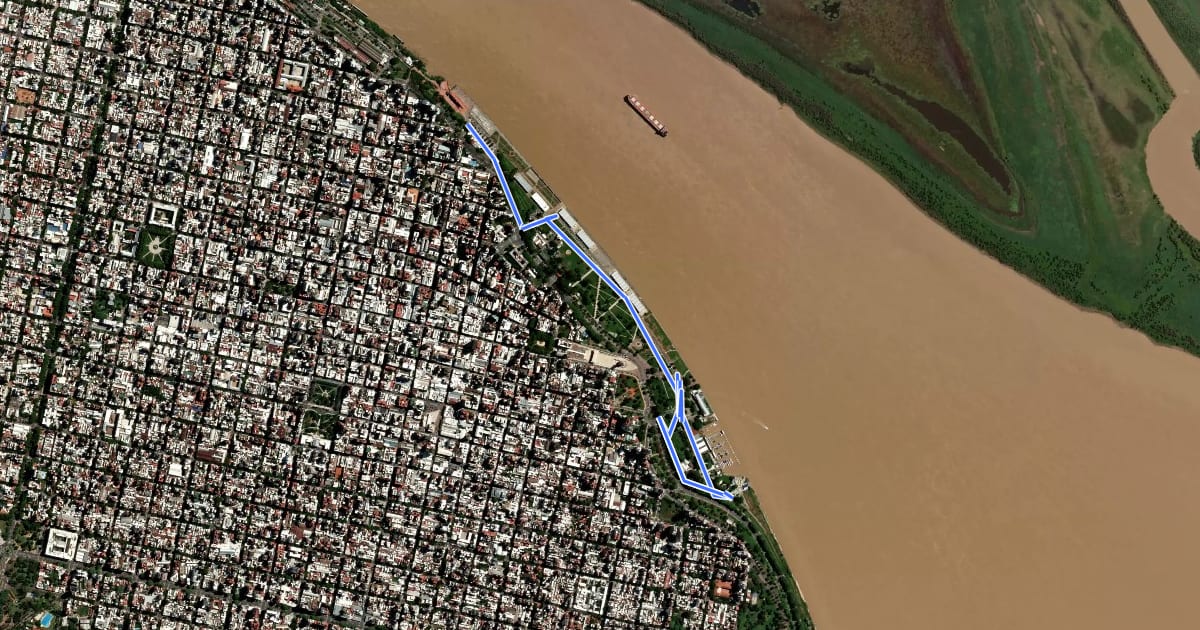 Маршрут Circuito del Puerto на спутниковом снимке