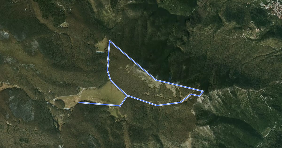 Маршрут Circuito del Sassosano на спутниковом снимке